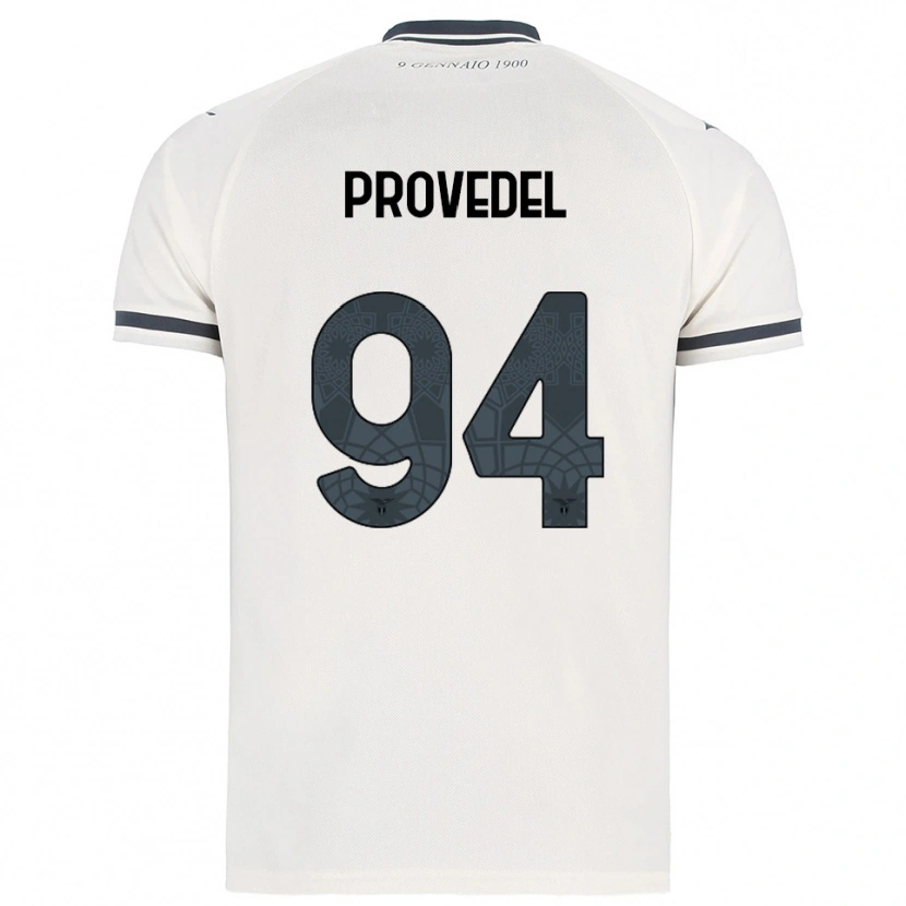 Danxen Donna Maglia Ivan Provedel #94 Bianco Blu Navy Kit Gara Away 2025/26 Maglietta