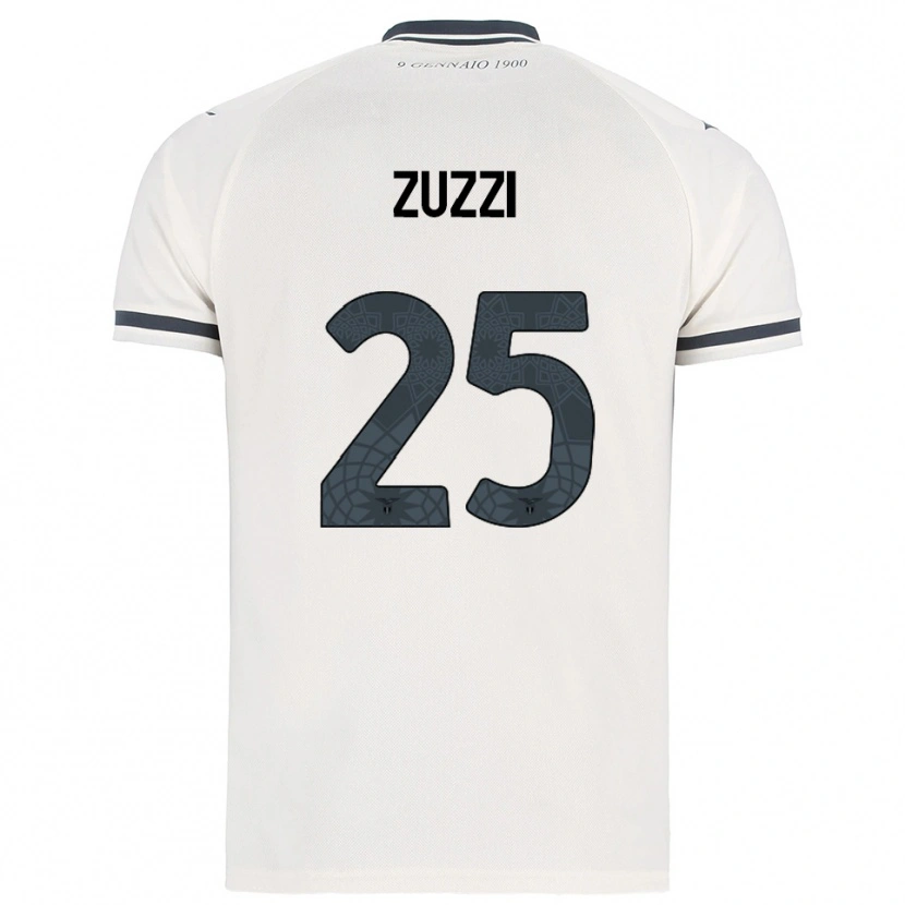 Danxen Donna Maglia Giorgia Zuzzi #25 Bianco Blu Navy Kit Gara Away 2025/26 Maglietta