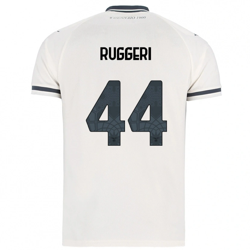 Danxen Donna Maglia Fabio Andrea Ruggeri #44 Bianco Blu Navy Kit Gara Away 2025/26 Maglietta