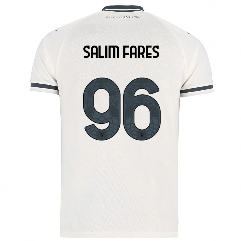 Danxen Donna Maglia Mohamed Salim Fares #96 Bianco Blu Navy Kit Gara Away 2025/26 Maglietta