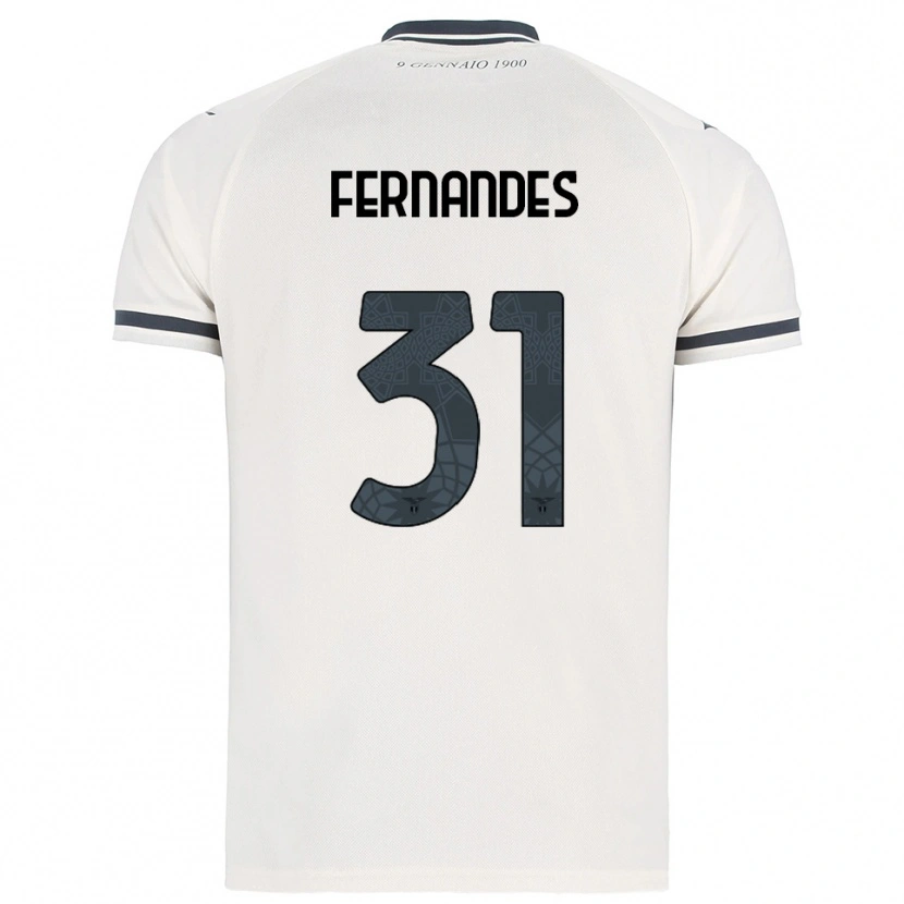 Danxen Donna Maglia Saná Fernandes #31 Bianco Blu Navy Kit Gara Away 2025/26 Maglietta