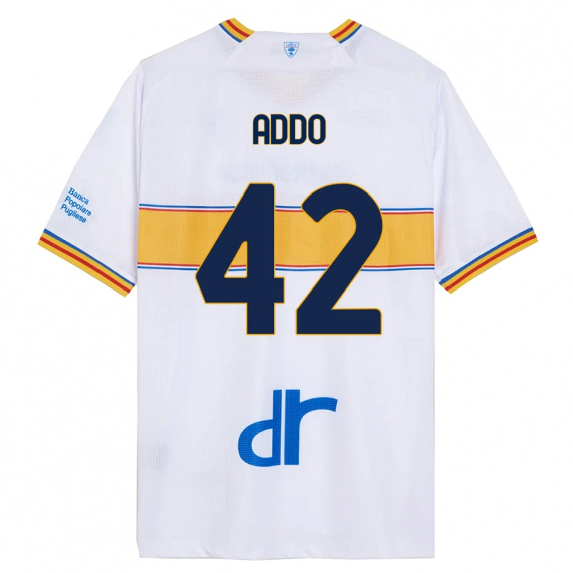 Danxen Donna Maglia Vernon Addo #42 Bianco Giallo Kit Gara Away 2025/26 Maglietta