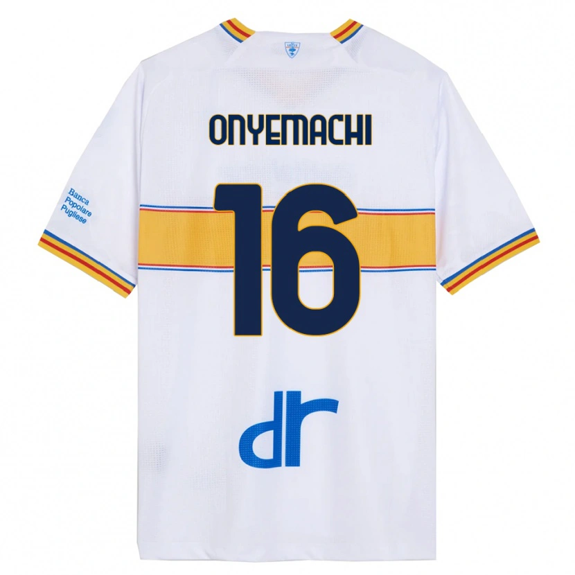 Danxen Donna Maglia Divine Onyemachi #16 Bianco Giallo Kit Gara Away 2025/26 Maglietta