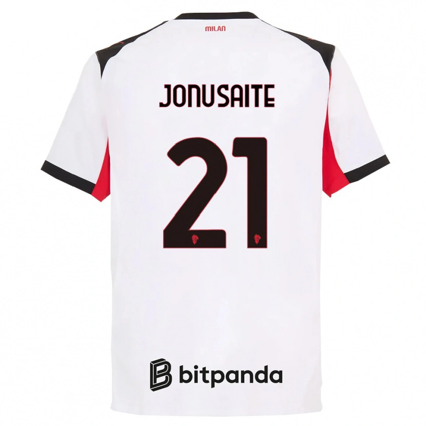 Danxen Donna Maglia Rimante Jonusaite #21 Bianco Nero Kit Gara Away 2025/26 Maglietta