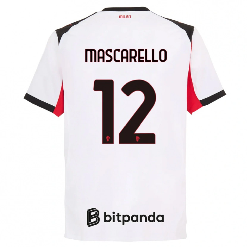 Danxen Donna Maglia Marta Mascarello #12 Bianco Nero Kit Gara Away 2025/26 Maglietta