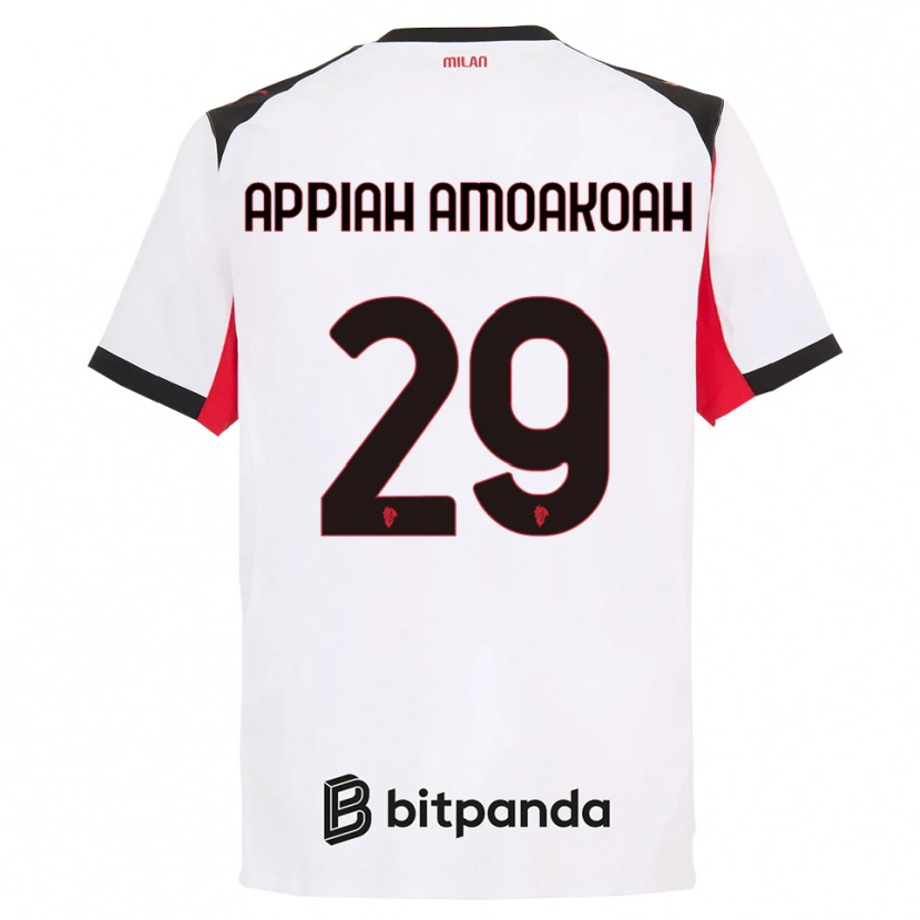 Danxen Donna Maglia Karen Appiah Amoakoah #29 Bianco Nero Kit Gara Away 2025/26 Maglietta