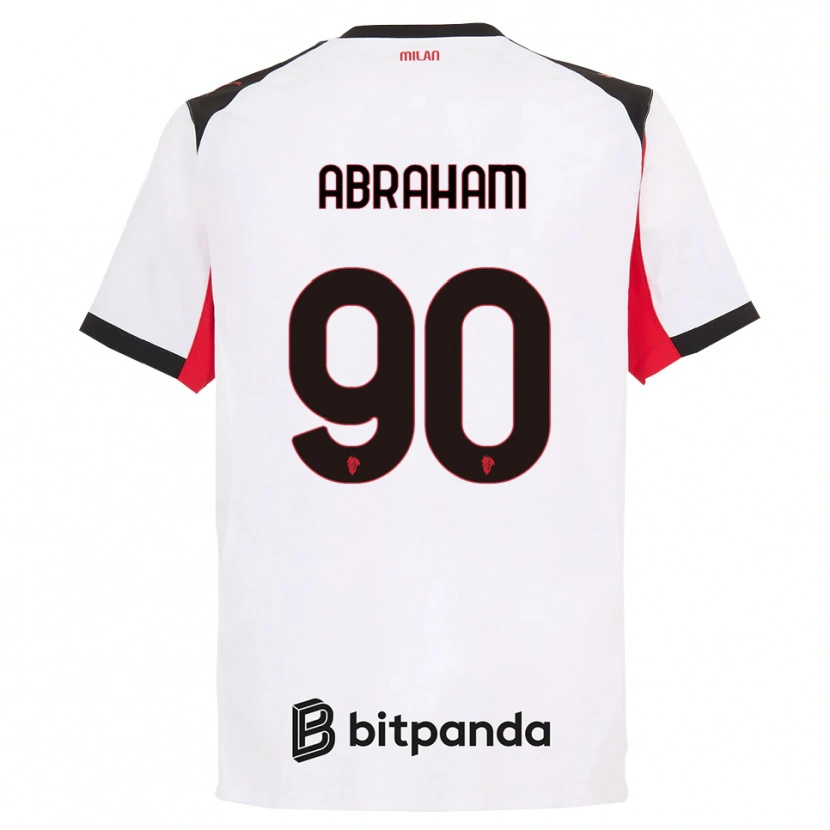 Danxen Donna Maglia Tammy Abraham #90 Bianco Nero Kit Gara Away 2025/26 Maglietta