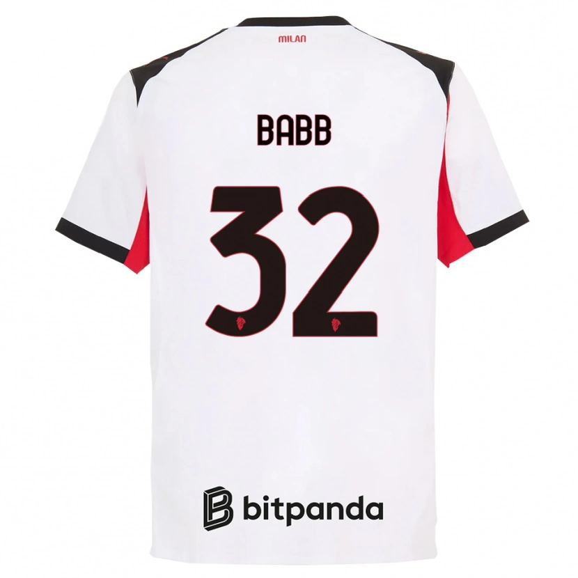 Danxen Donna Maglia Selena Delia Babb #32 Bianco Nero Kit Gara Away 2025/26 Maglietta