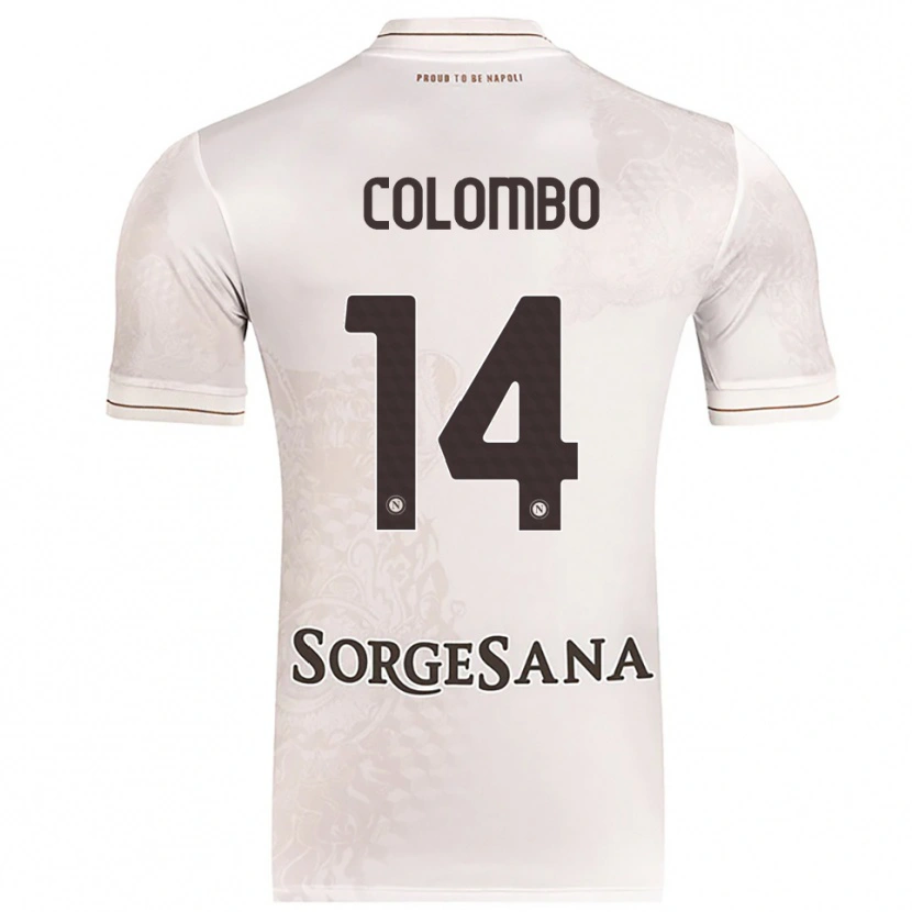 Danxen Donna Maglia Sofia Colombo #14 Champagne Marrone Kit Gara Away 2025/26 Maglietta