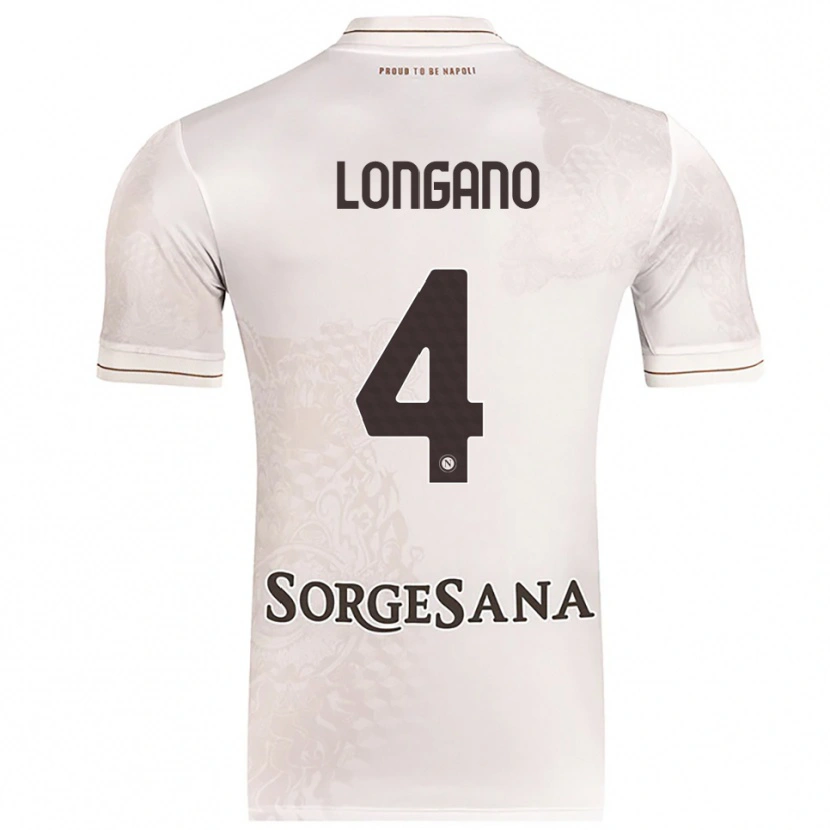 Danxen Donna Maglia Salvatore Longano #4 Champagne Marrone Kit Gara Away 2025/26 Maglietta