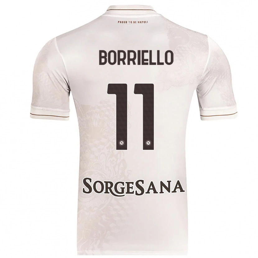 Danxen Donna Maglia Salvatore Borriello #11 Champagne Marrone Kit Gara Away 2025/26 Maglietta