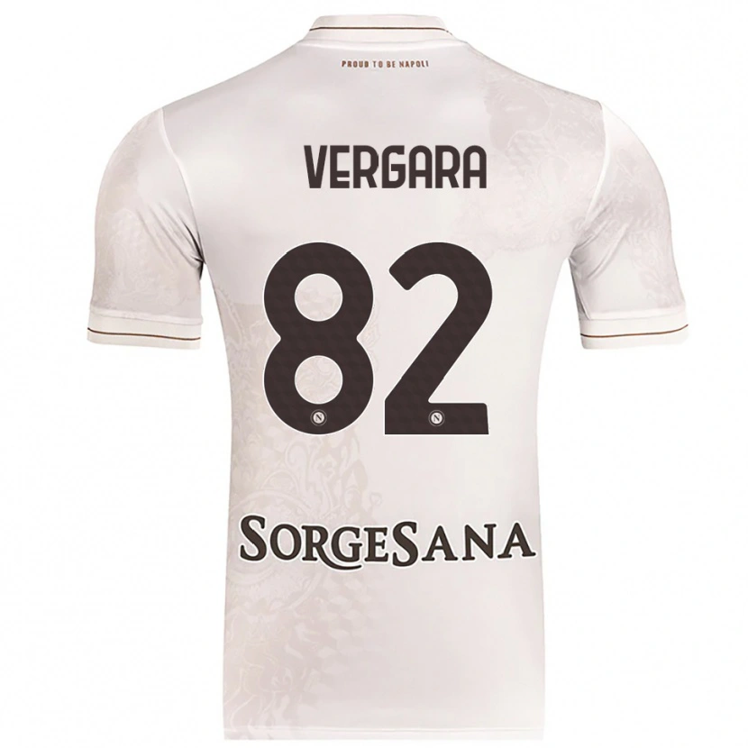 Danxen Donna Maglia Antonio Vergara #82 Champagne Marrone Kit Gara Away 2025/26 Maglietta