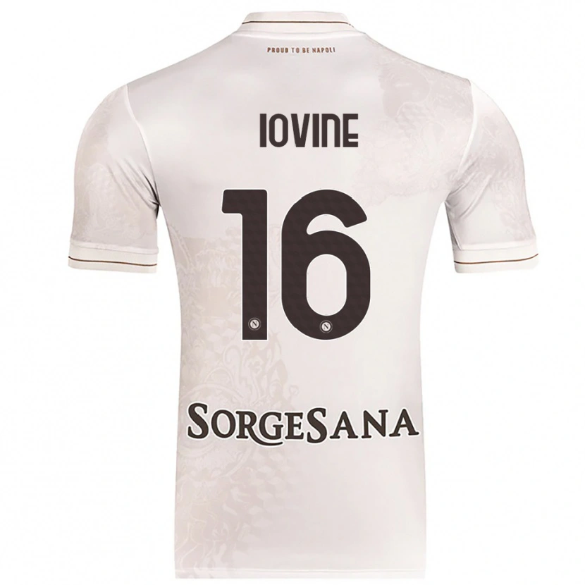 Danxen Donna Maglia Andrea Iovine #16 Champagne Marrone Kit Gara Away 2025/26 Maglietta