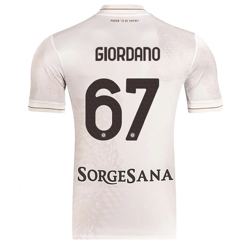 Danxen Donna Maglia Michela Giordano #67 Champagne Marrone Kit Gara Away 2025/26 Maglietta