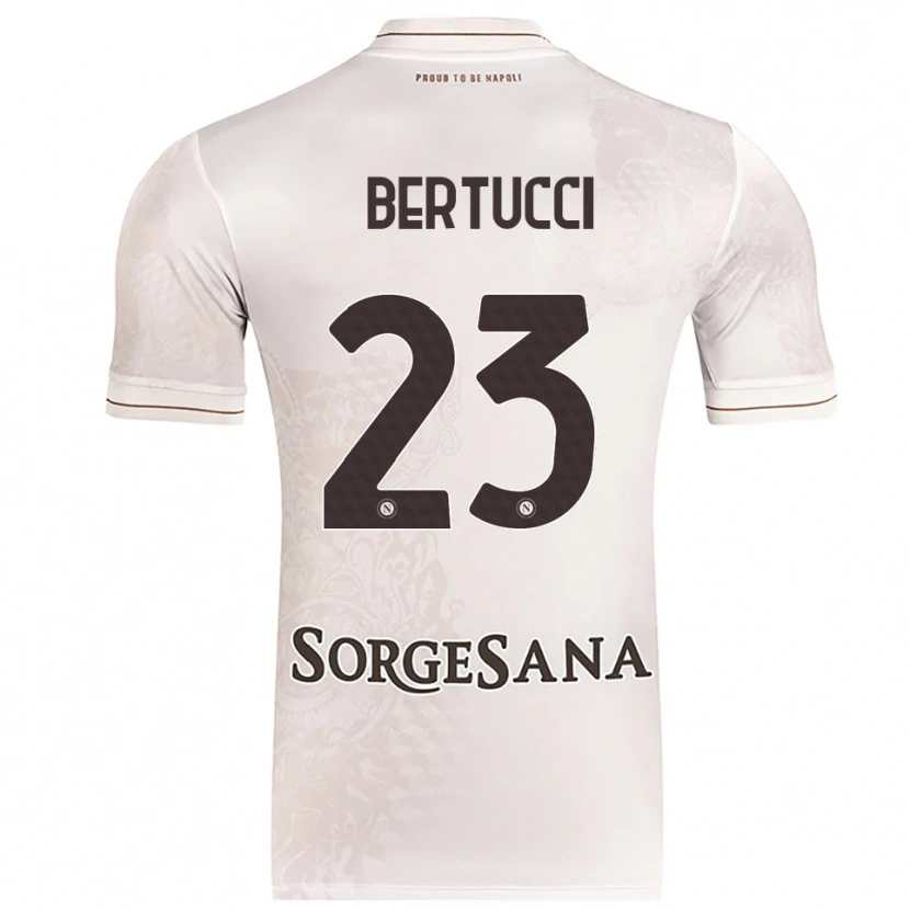 Danxen Donna Maglia Sofia Bertucci #23 Champagne Marrone Kit Gara Away 2025/26 Maglietta