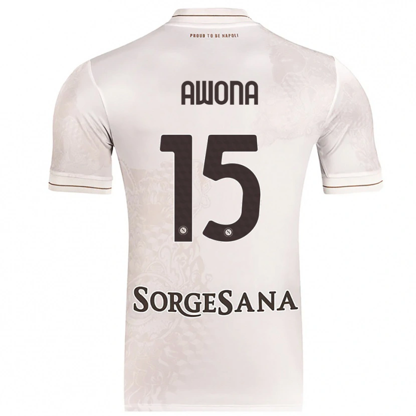 Danxen Donna Maglia Aurelle Awona #15 Champagne Marrone Kit Gara Away 2025/26 Maglietta