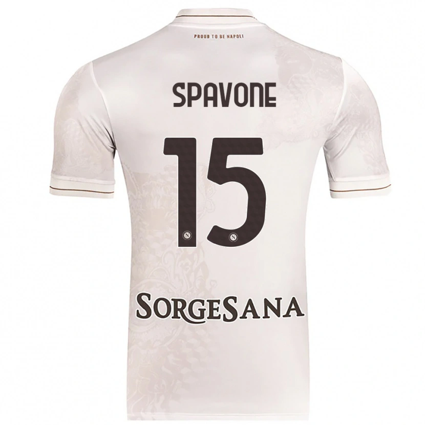 Danxen Donna Maglia Alessandro Spavone #15 Champagne Marrone Kit Gara Away 2025/26 Maglietta