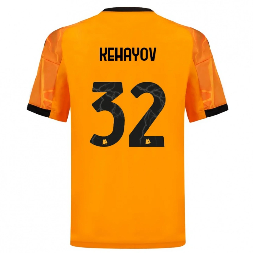 Danxen Donna Maglia Atanas Kehayov #32 Arancione Nero Kit Gara Away 2025/26 Maglietta