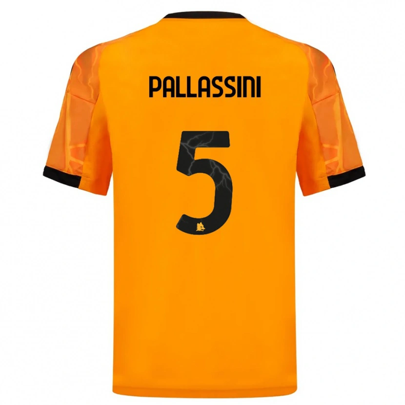 Danxen Donna Maglia Luca Pallassini #5 Arancione Nero Kit Gara Away 2025/26 Maglietta