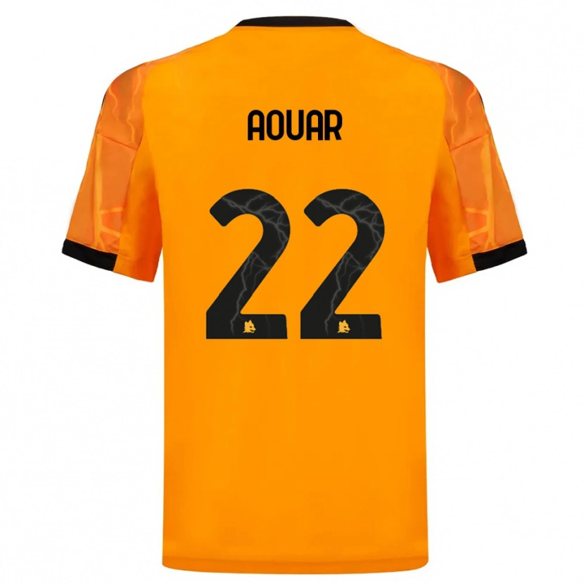 Danxen Donna Maglia Houssem Aouar #22 Arancione Nero Kit Gara Away 2025/26 Maglietta