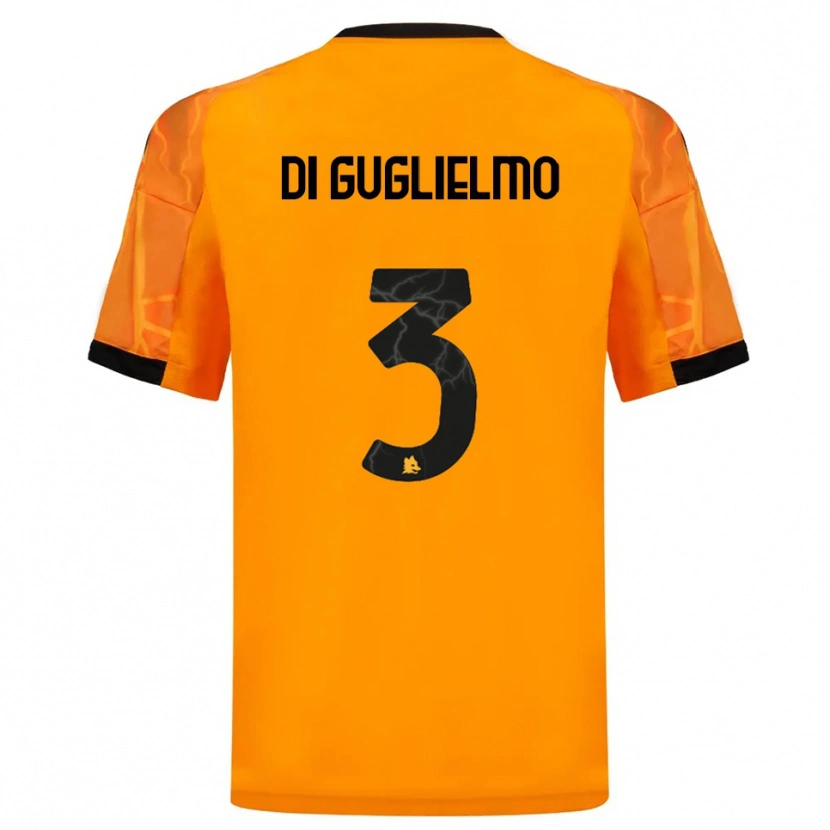 Danxen Donna Maglia Lucia Di Guglielmo #3 Arancione Nero Kit Gara Away 2025/26 Maglietta