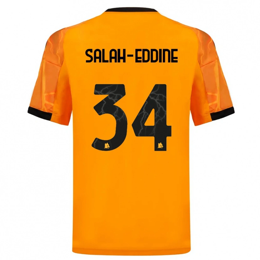 Danxen Donna Maglia Anass Salah-Eddine #34 Arancione Nero Kit Gara Away 2025/26 Maglietta