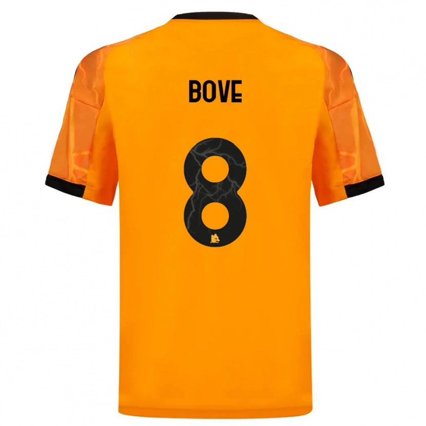 Danxen Donna Maglia Edoardo Bove #8 Arancione Nero Kit Gara Away 2025/26 Maglietta
