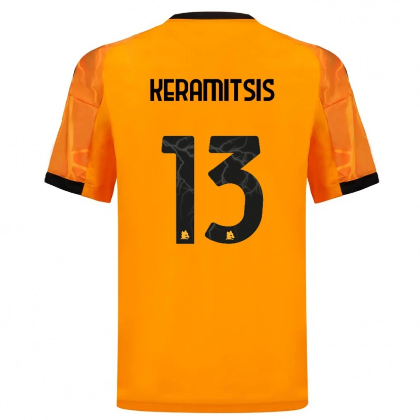 Danxen Donna Maglia Dimitrios Keramitsis #13 Arancione Nero Kit Gara Away 2025/26 Maglietta
