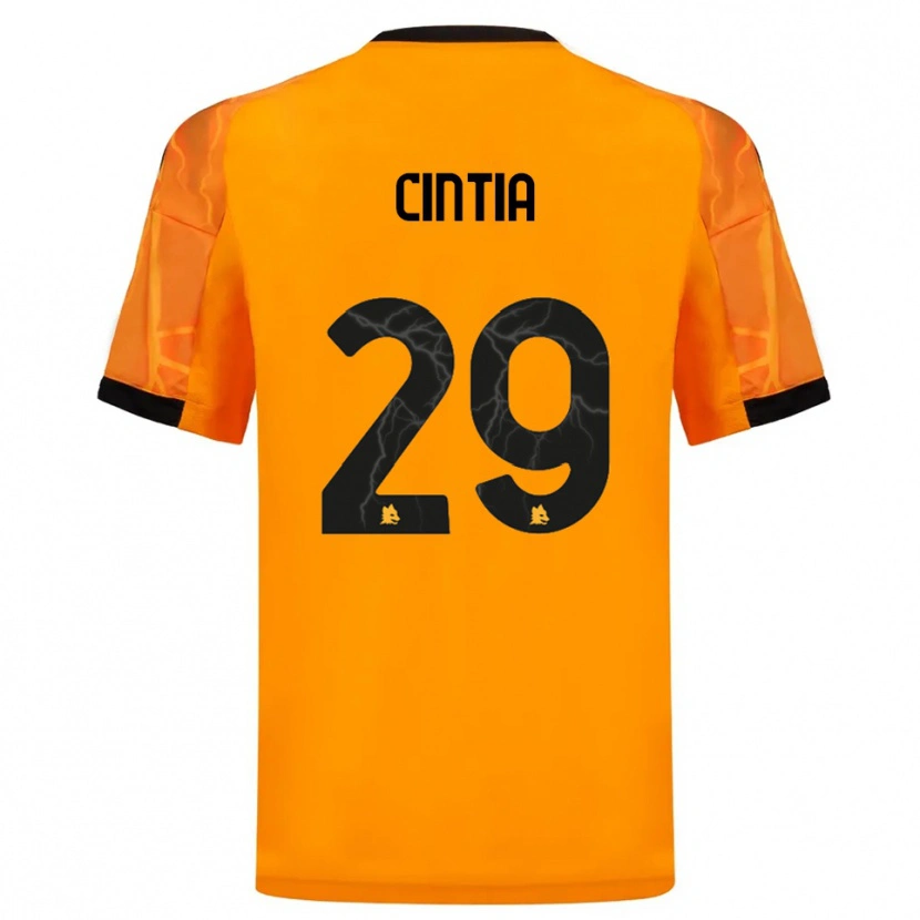 Danxen Donna Maglia Cintia Rafaela Soares Martins #29 Arancione Nero Kit Gara Away 2025/26 Maglietta