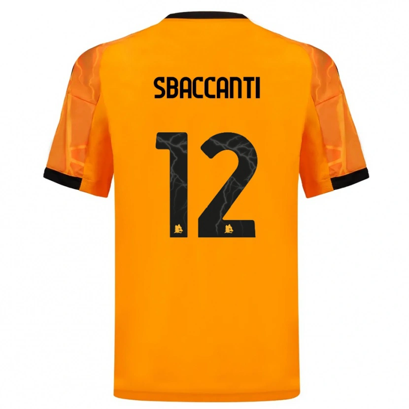 Danxen Donna Maglia Christian Sbaccanti #12 Arancione Nero Kit Gara Away 2025/26 Maglietta
