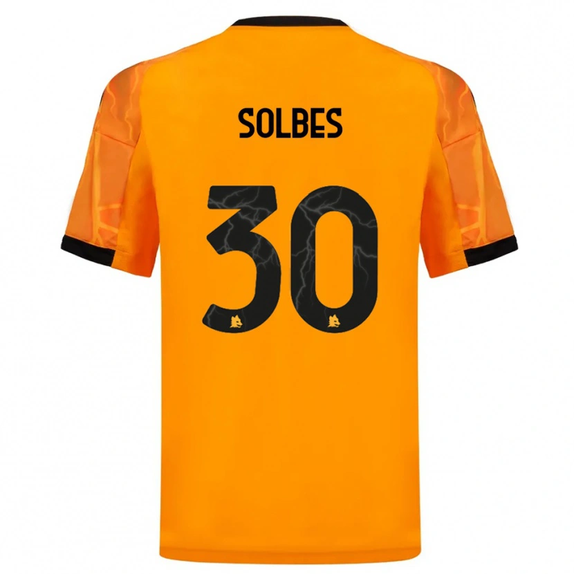 Danxen Donna Maglia Ricardo Solbes #30 Arancione Nero Kit Gara Away 2025/26 Maglietta