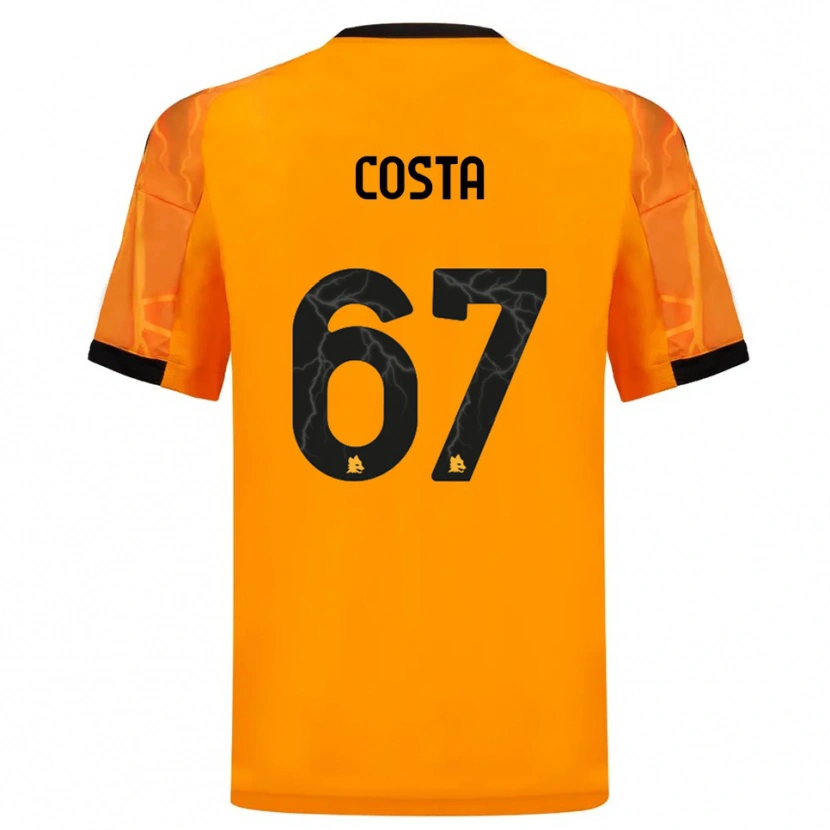 Danxen Donna Maglia João Costa #67 Arancione Nero Kit Gara Away 2025/26 Maglietta