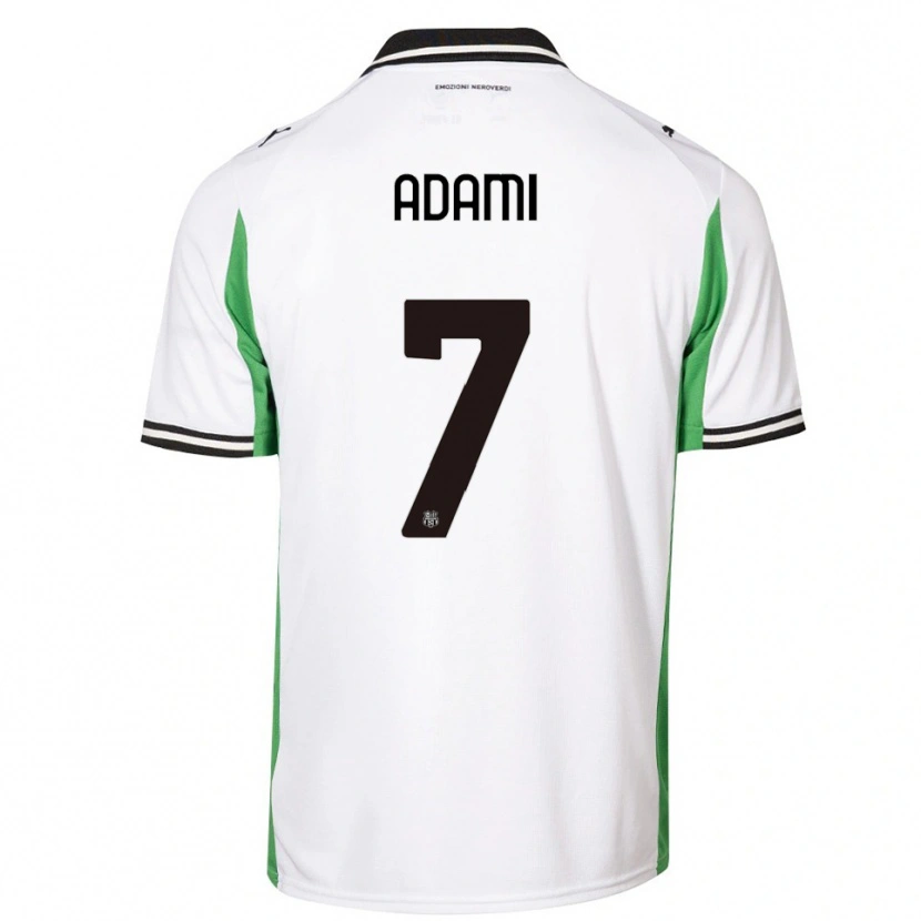 Danxen Donna Maglia Greta Adami #7 Bianco Verde Nero Kit Gara Away 2025/26 Maglietta