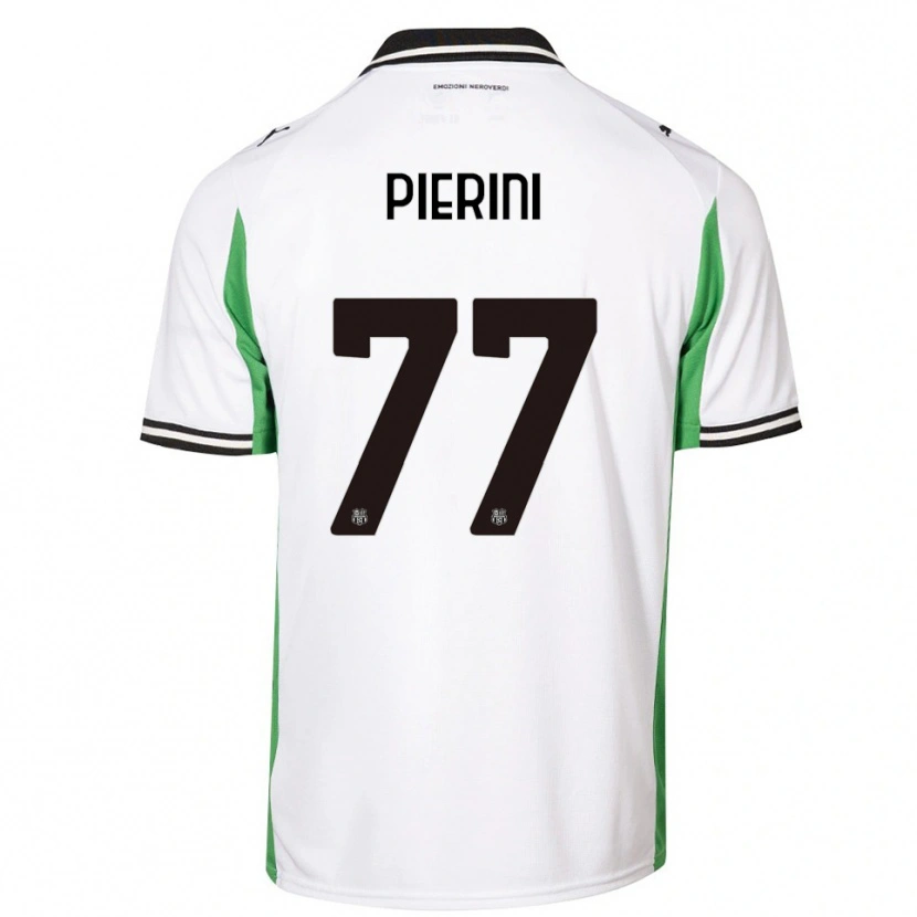 Danxen Donna Maglia Nicholas Pierini #77 Bianco Verde Nero Kit Gara Away 2025/26 Maglietta