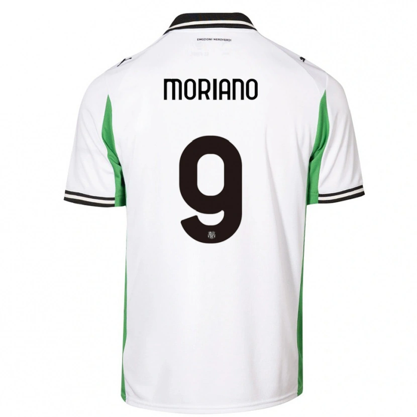 Danxen Donna Maglia Andrea Moriano #9 Bianco Verde Nero Kit Gara Away 2025/26 Maglietta