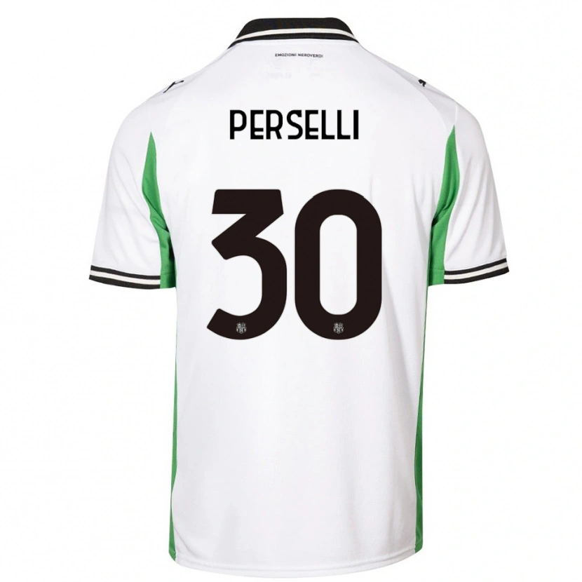 Danxen Donna Maglia Manuela Perselli #30 Bianco Verde Nero Kit Gara Away 2025/26 Maglietta