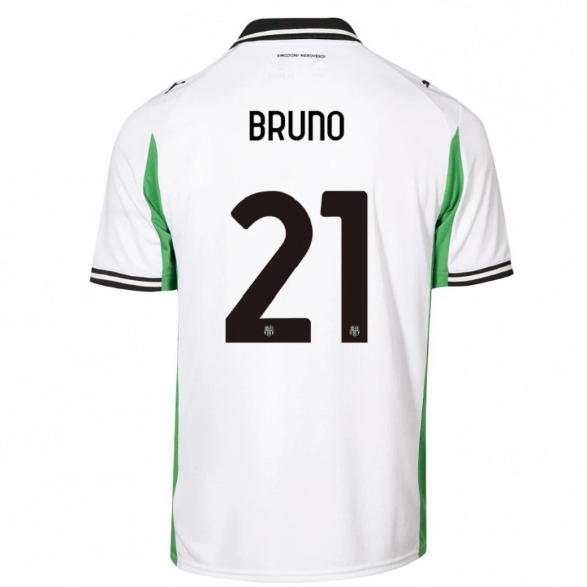 Danxen Donna Maglia Kevin Bruno #21 Bianco Verde Nero Kit Gara Away 2025/26 Maglietta