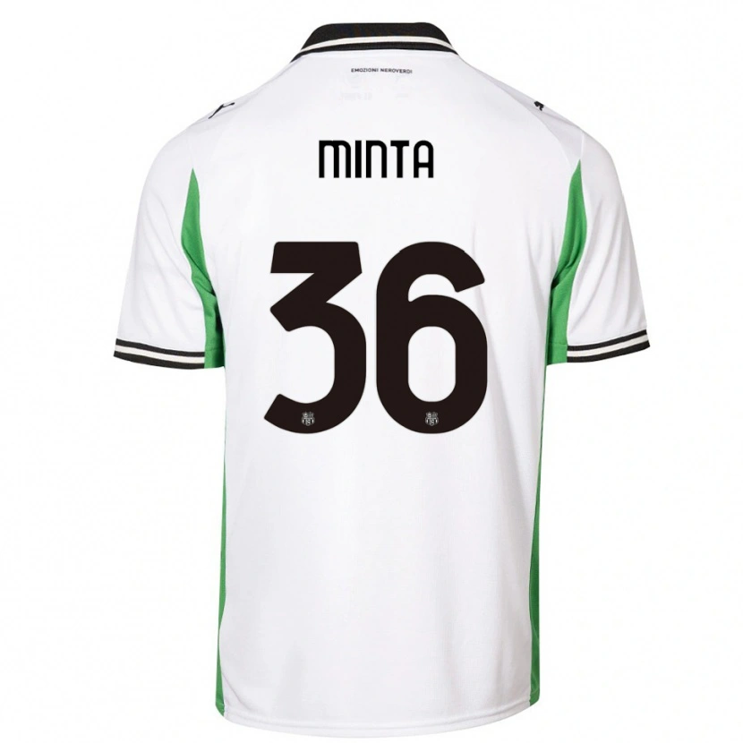 Danxen Donna Maglia Amoako Minta #36 Bianco Verde Nero Kit Gara Away 2025/26 Maglietta