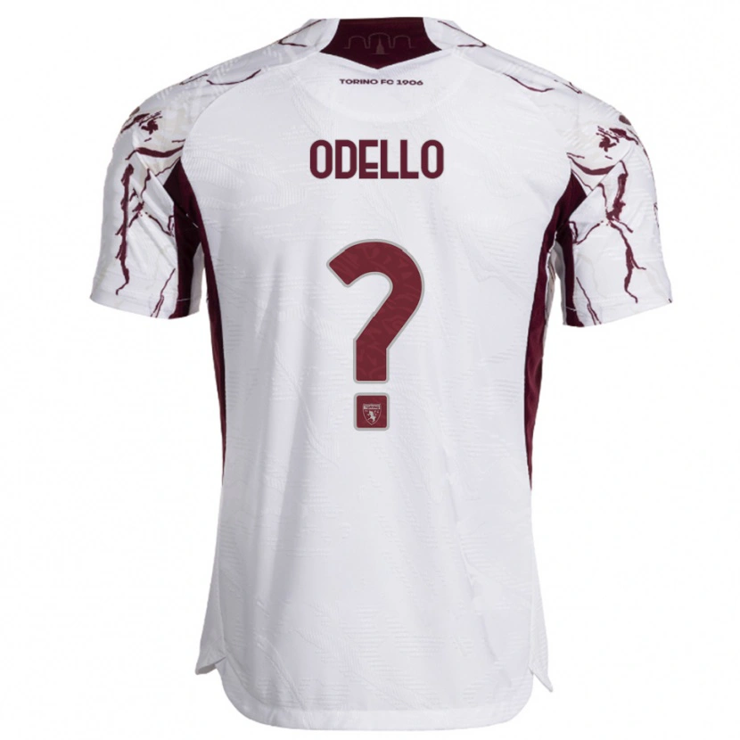 Danxen Donna Maglia Ryan Odello #0 Bianco Bordeaux Kit Gara Away 2025/26 Maglietta