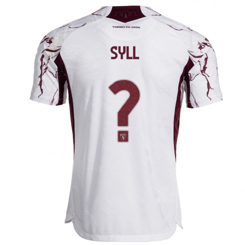 Danxen Donna Maglia Omar Syll #0 Bianco Bordeaux Kit Gara Away 2025/26 Maglietta