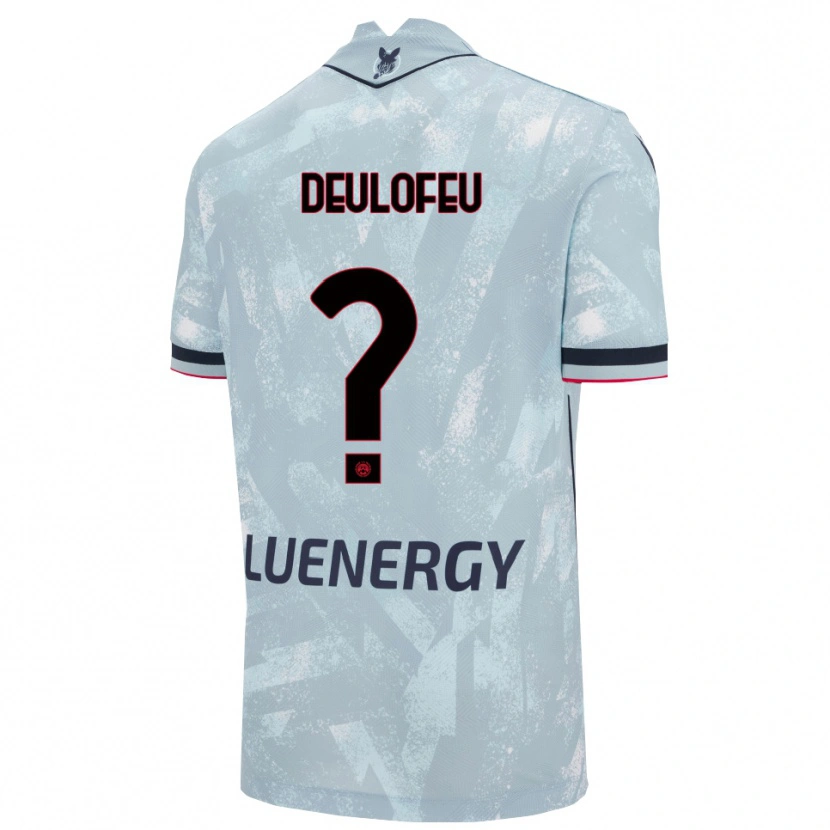 Danxen Donna Maglia Gerard Deulofeu #0 Azzurro Chiaro Nero Kit Gara Away 2025/26 Maglietta