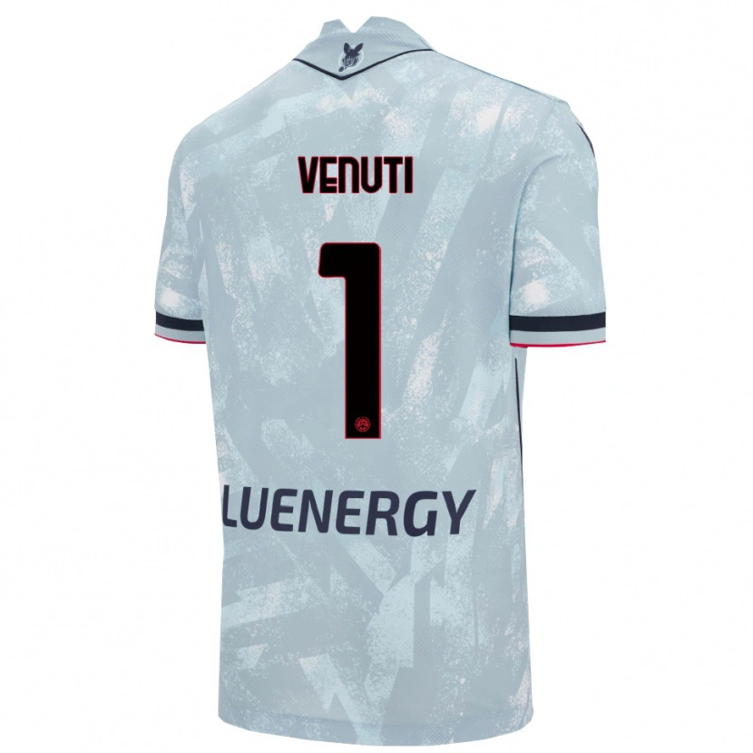 Danxen Donna Maglia Gioele Venuti #1 Azzurro Chiaro Nero Kit Gara Away 2025/26 Maglietta