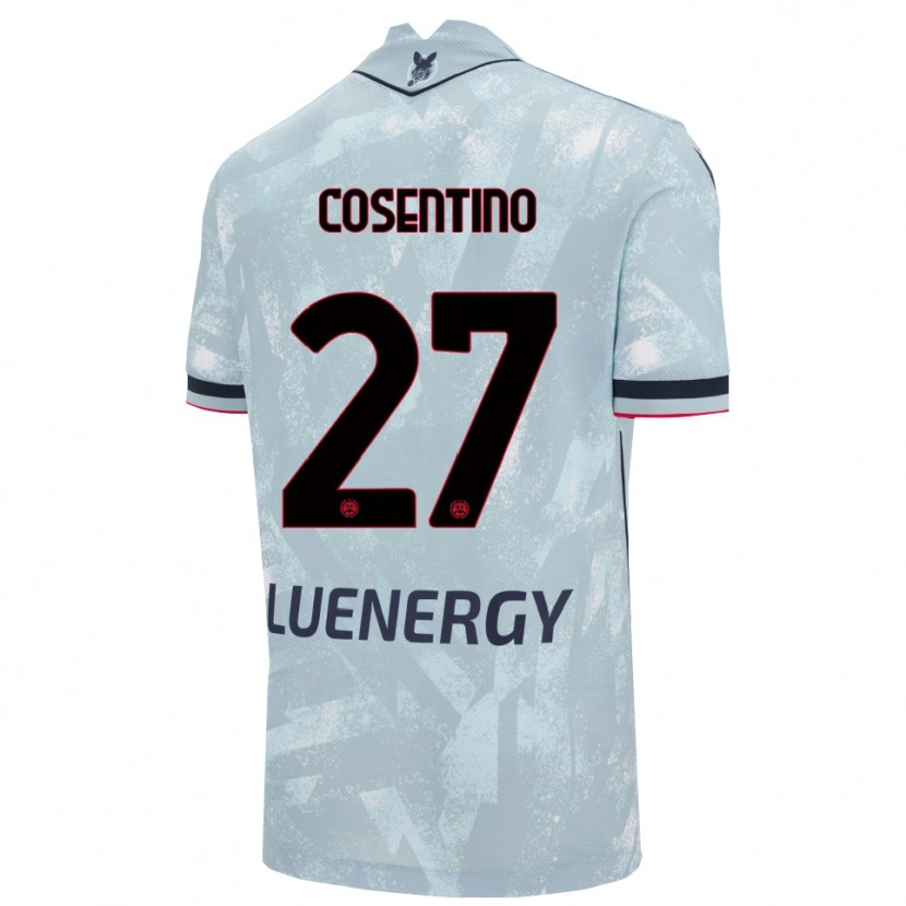 Danxen Donna Maglia Sergio Cosentino #27 Azzurro Chiaro Nero Kit Gara Away 2025/26 Maglietta
