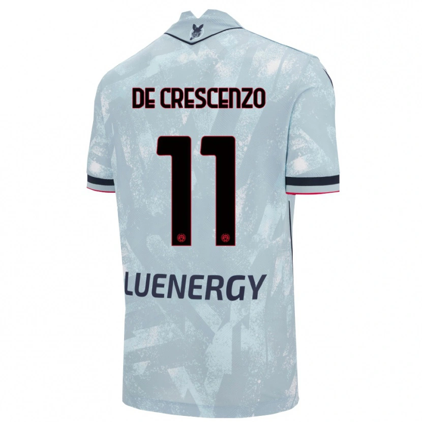 Danxen Donna Maglia Marco De Crescenzo #11 Azzurro Chiaro Nero Kit Gara Away 2025/26 Maglietta