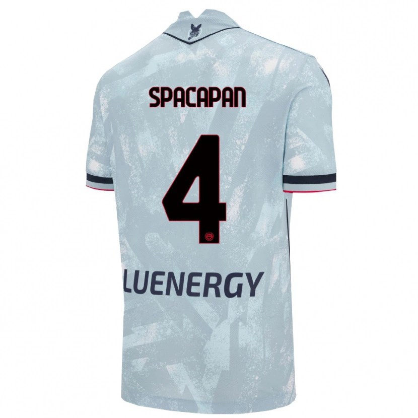 Danxen Donna Maglia Luka Spacapan #4 Azzurro Chiaro Nero Kit Gara Away 2025/26 Maglietta