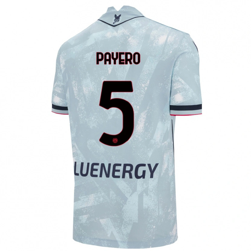 Danxen Donna Maglia Martín Payero #5 Azzurro Chiaro Nero Kit Gara Away 2025/26 Maglietta