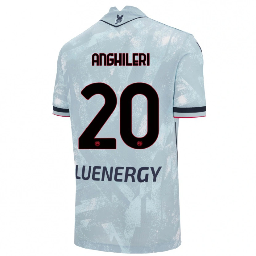Danxen Donna Maglia Giulio Anghileri #20 Azzurro Chiaro Nero Kit Gara Away 2025/26 Maglietta