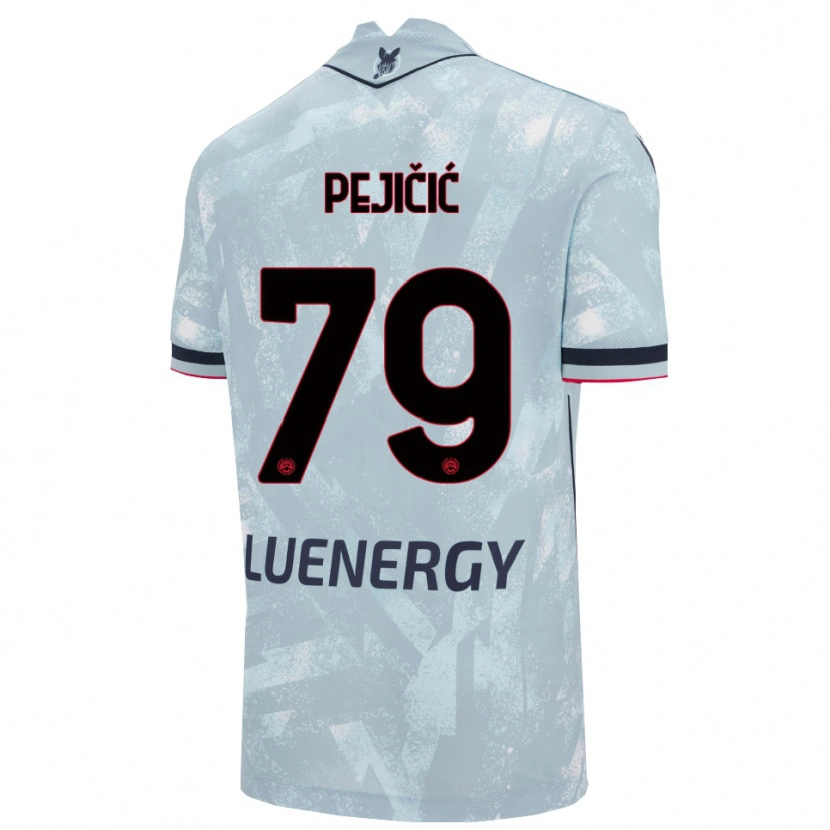 Danxen Donna Maglia David Pejičić #79 Azzurro Chiaro Nero Kit Gara Away 2025/26 Maglietta