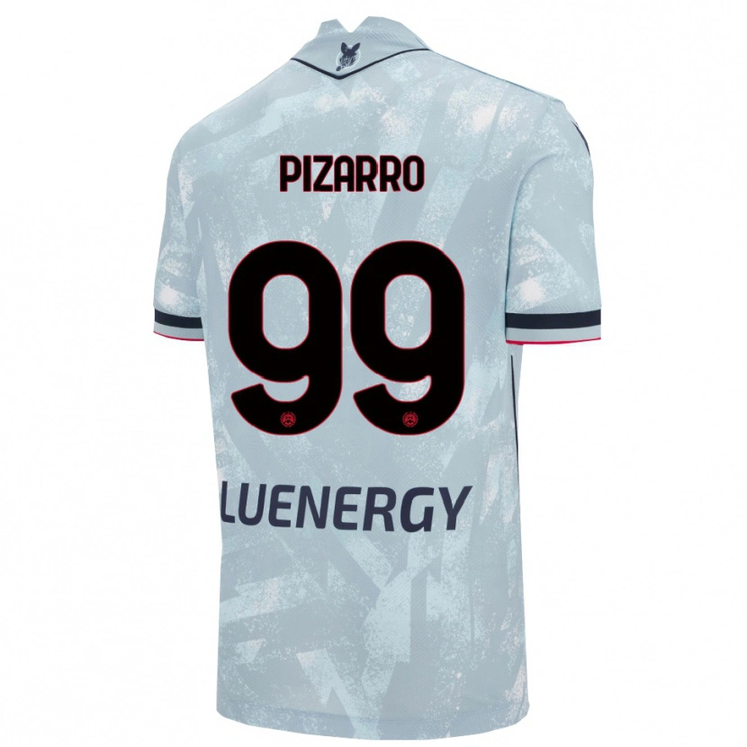 Danxen Donna Maglia Damián Pizarro #99 Azzurro Chiaro Nero Kit Gara Away 2025/26 Maglietta