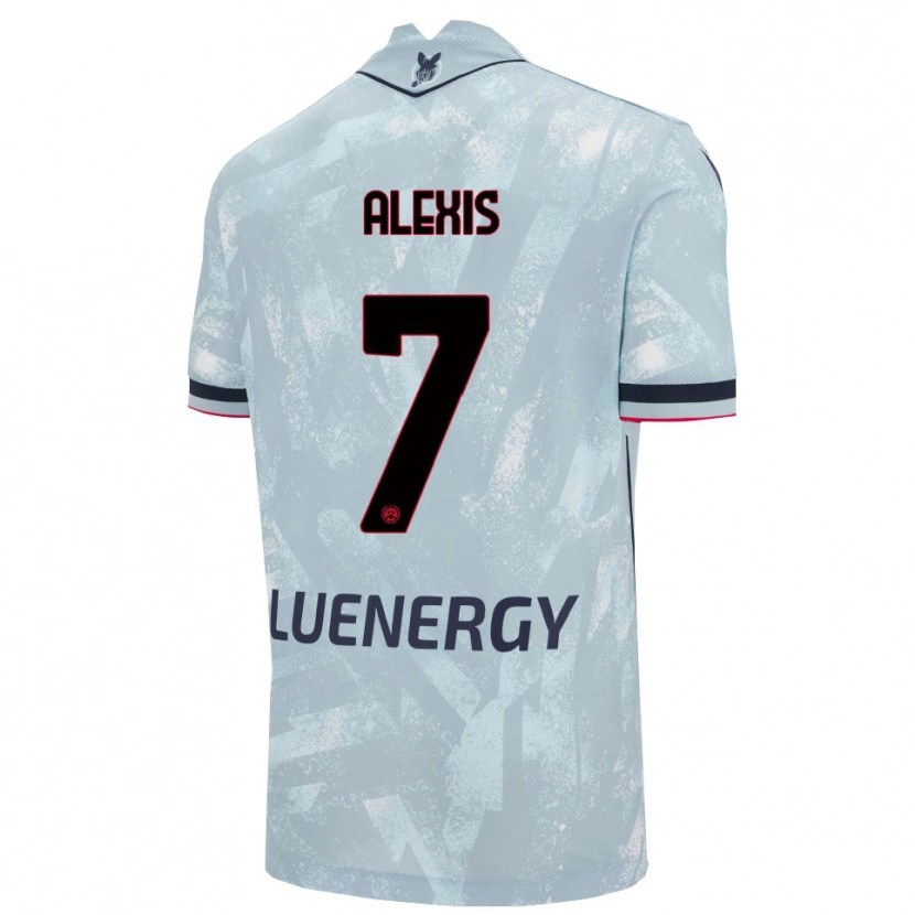 Danxen Donna Maglia Alexis Sánchez #7 Azzurro Chiaro Nero Kit Gara Away 2025/26 Maglietta